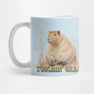 Touch Grass Meme Viral Funny Capybara Cute Japanese Art Style Retro Ukiyoe Mug